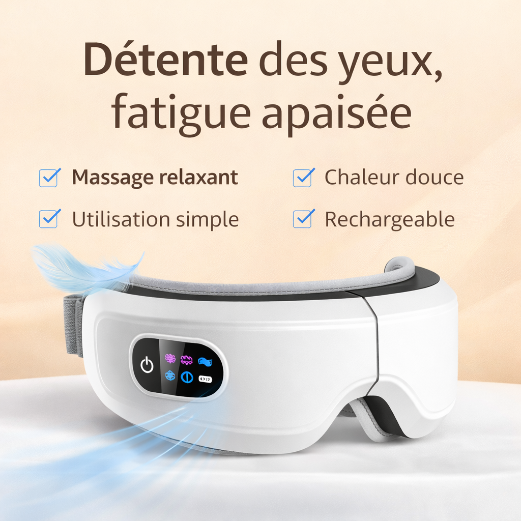 Appareil de massage yeux – Soulage la fatigue oculaire et détend le contour des yeux